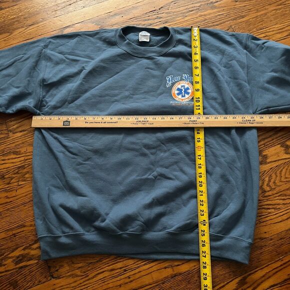GIldan Rochester NY Firefighter Emergency Rescue Squad Sweatshirt Blue Size XL - Picture 6 of 6